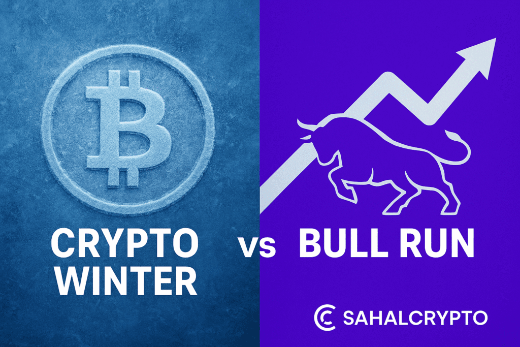 Bitcoin Bull Run iyo Crypto Winter image for SahalCrypto"